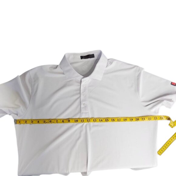 G/FORE Mens Short Sleeve Polo, White, Collared, Henley, Golf, Size Large - Picture 7 of 10
